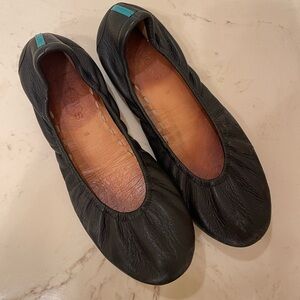 Tieks Black Leather Ballet Flats